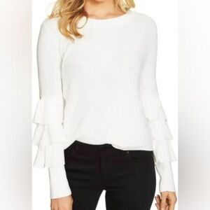 1 State Long Sleeve White Sweater 
Size L